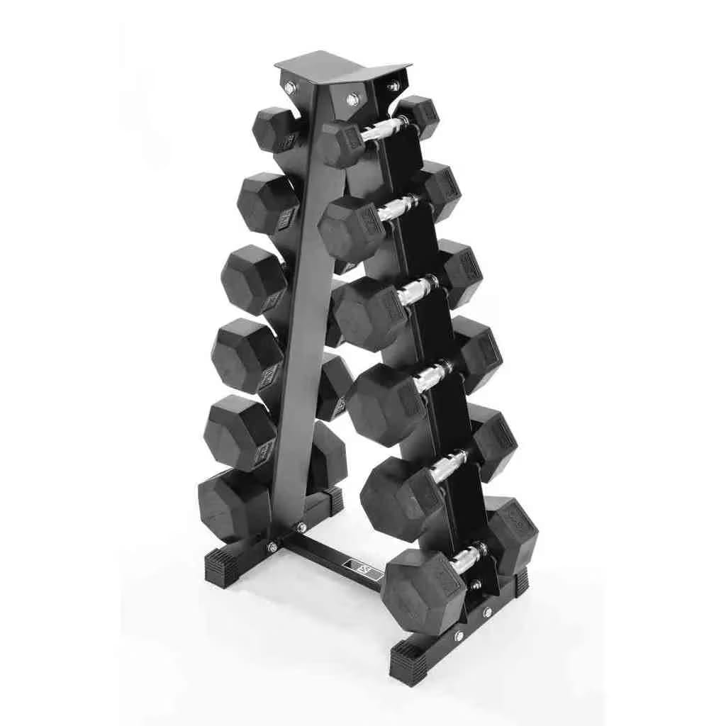 Murano Hex Dumbbell Sets with Dumbbell Rack, Pair Of 6 (2.5kg to 15kg)